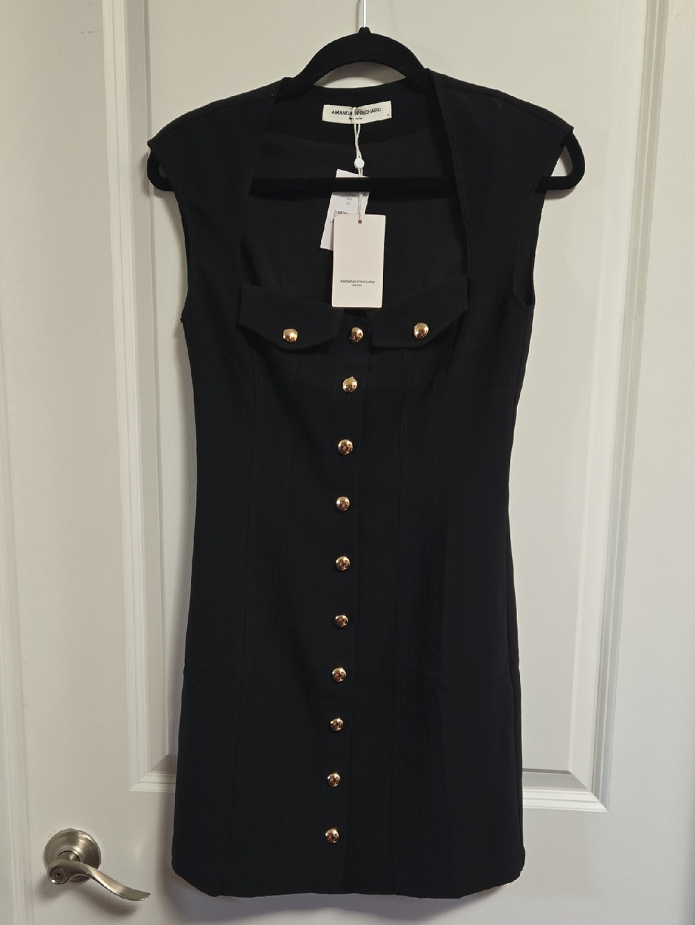 Amanda Uprichard Reeved Button-front Mini Dress